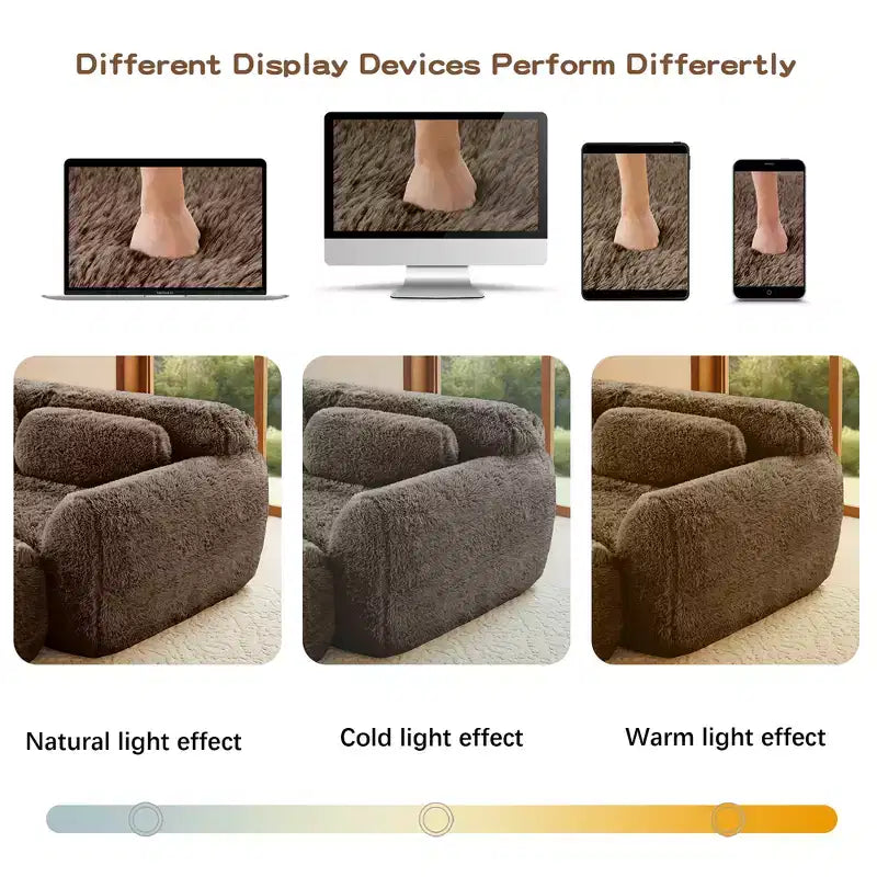 Sofà senza ossa in morbido peluche da 149'', spugna HD 32D, design ergonomico, confezionamento sottovuoto, libera combinazione, connessione a fibbia per camera da letto/studio/home theater