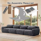 Sofà senza ossa in morbido peluche da 149'', spugna HD 32D, design ergonomico, confezionamento sottovuoto, libera combinazione, connessione a fibbia per camera da letto/studio/home theater