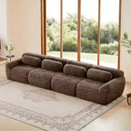 149'' Soft Plush Boneless Sofa,32D HD Sponge,Ergonomic Design,Vacuum Packaging,Free Combination,Buckle Connection for Bedroom/Study/Home Theater