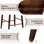 Sgabelli da Bar in Legno Set da 2/4 con Gambe in Legno di Acacia