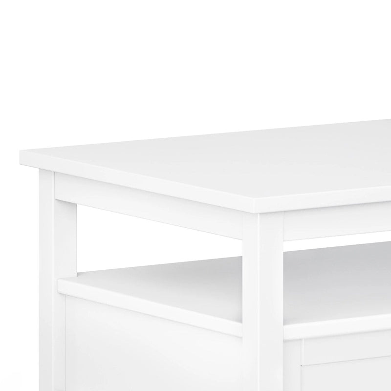 Tavolino da Salotto Transizionale in Legno da 122 cm con Cassetti Contenitori
