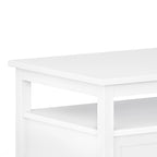 Tavolino da Salotto Transizionale in Legno da 122 cm con Cassetti Contenitori