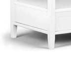 Tavolino da Salotto Transizionale in Legno da 122 cm con Cassetti Contenitori