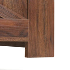 Tavolino da Caffè Quadrato in Legno con Ripiano Contenitore