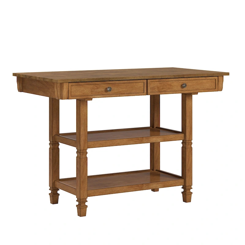 Credenza da cucina bicolore con cassetti e ripiani