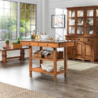 Credenza da cucina bicolore con cassetti e ripiani