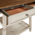 Credenza da cucina bicolore con cassetti e ripiani