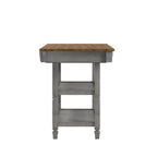 Credenza da cucina bicolore con cassetti e ripiani