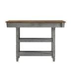 Credenza da cucina bicolore con cassetti e ripiani