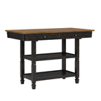 Credenza da cucina bicolore con cassetti e ripiani