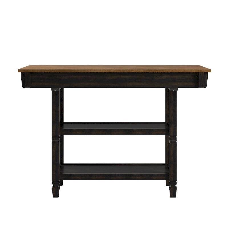 Credenza da cucina bicolore con cassetti e ripiani