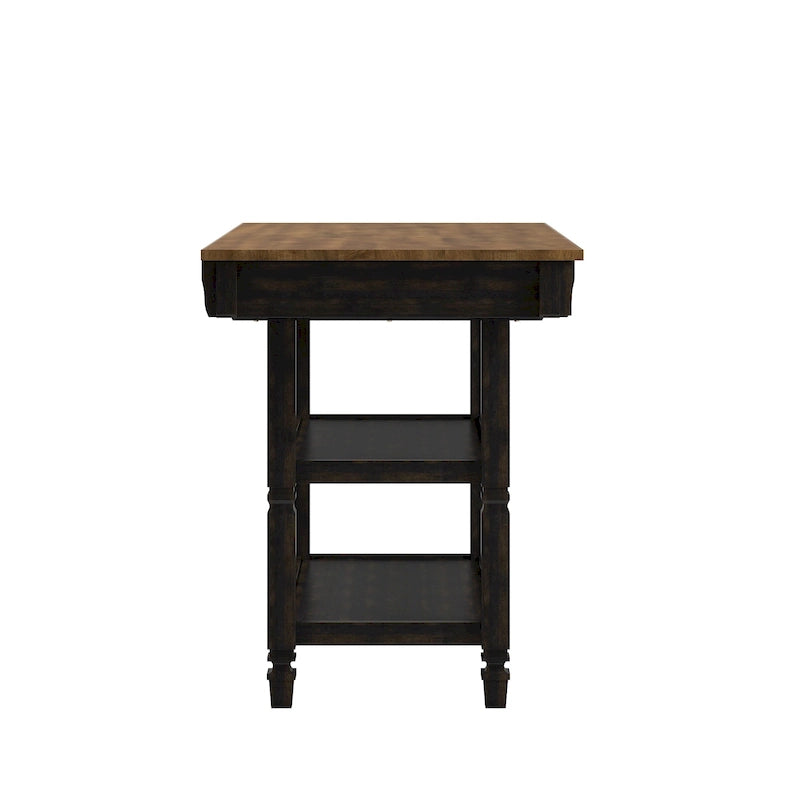 Credenza da cucina bicolore con cassetti e ripiani