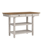 Credenza da cucina bicolore con cassetti e ripiani