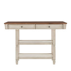 Credenza da cucina bicolore con cassetti e ripiani