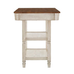 Credenza da cucina bicolore con cassetti e ripiani