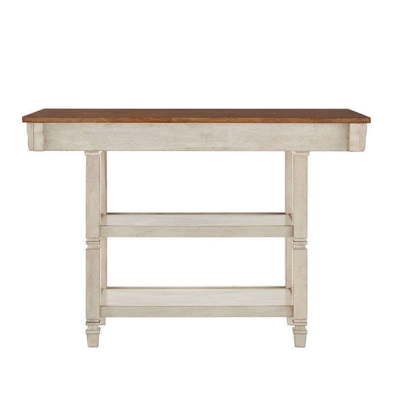Credenza da cucina bicolore con cassetti e ripiani
