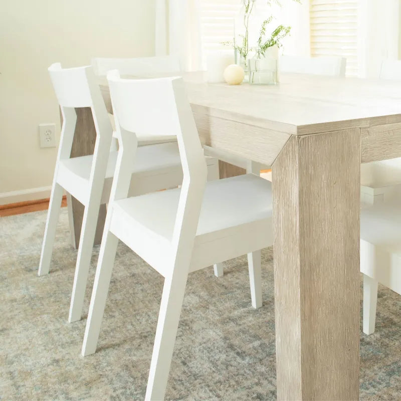 Sedia da pranzo moderna in legno massello