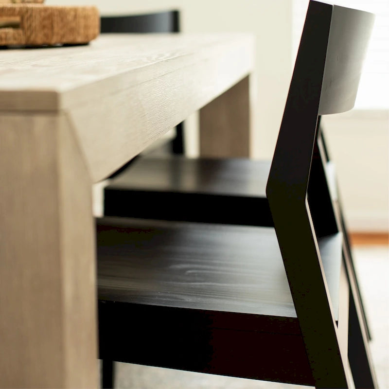 Sedia da pranzo moderna in legno massello
