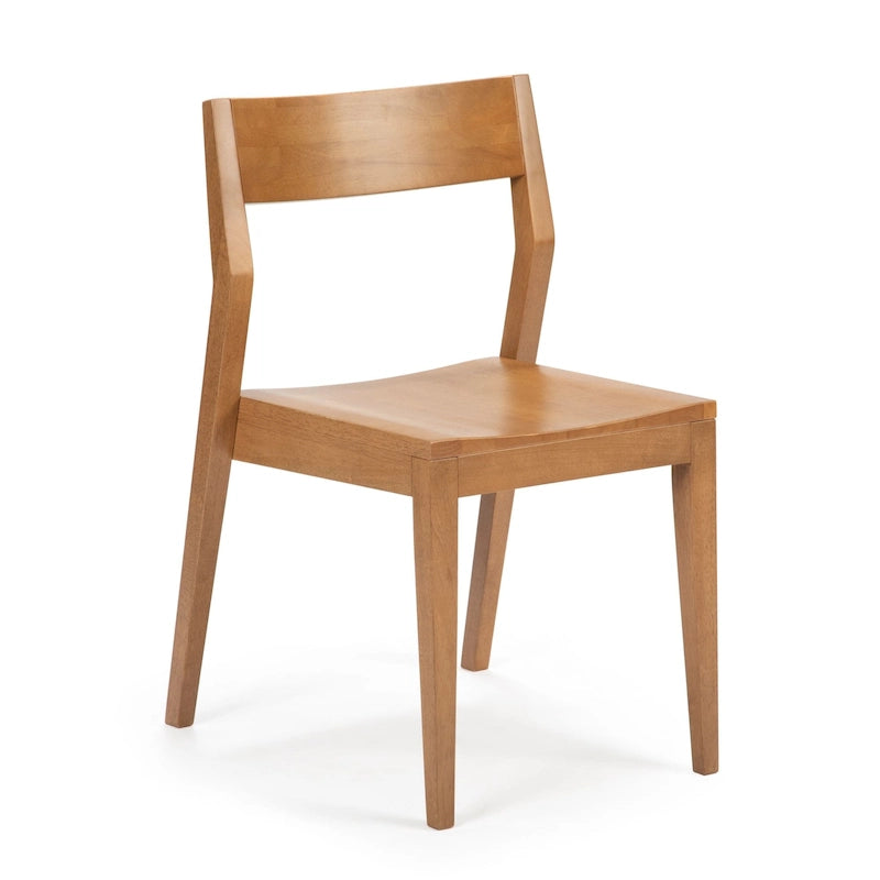 Sedia da pranzo moderna in legno massello