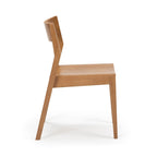 Sedia da pranzo moderna in legno massello