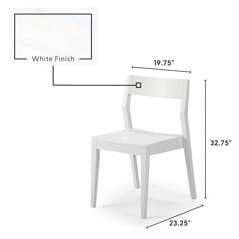 Sedia da pranzo moderna in legno massello