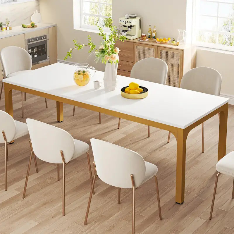 Tavolo da pranzo rettangolare da 78 pollici per 6-8 persone