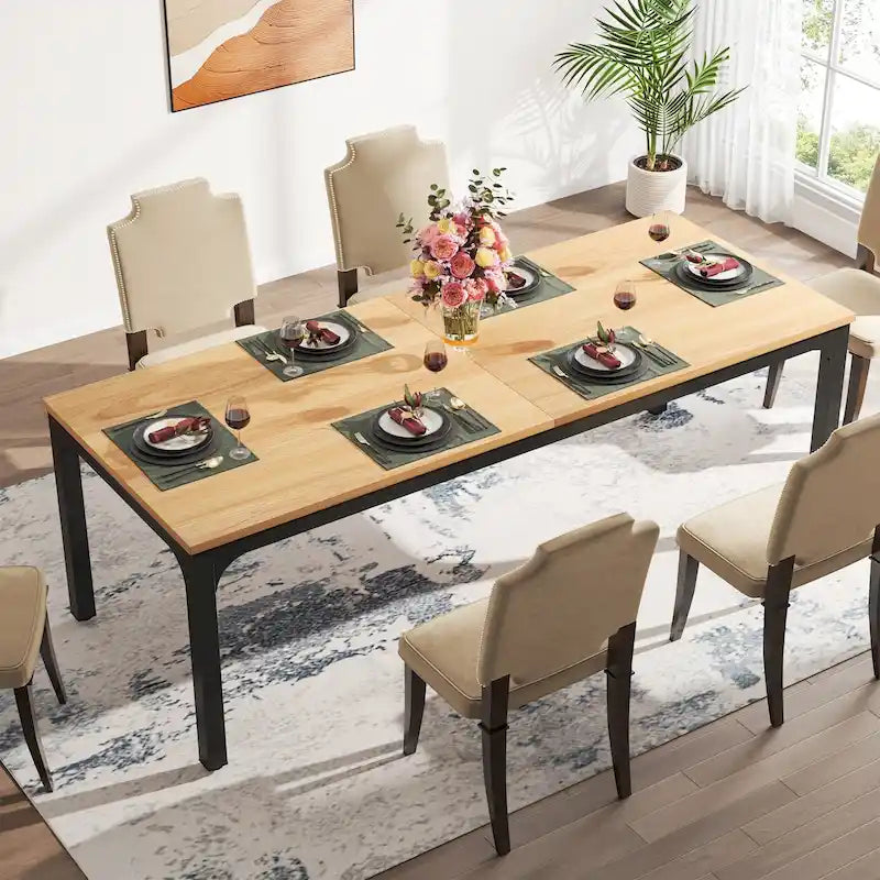 Tavolo da pranzo rettangolare da 78 pollici per 6-8 persone
