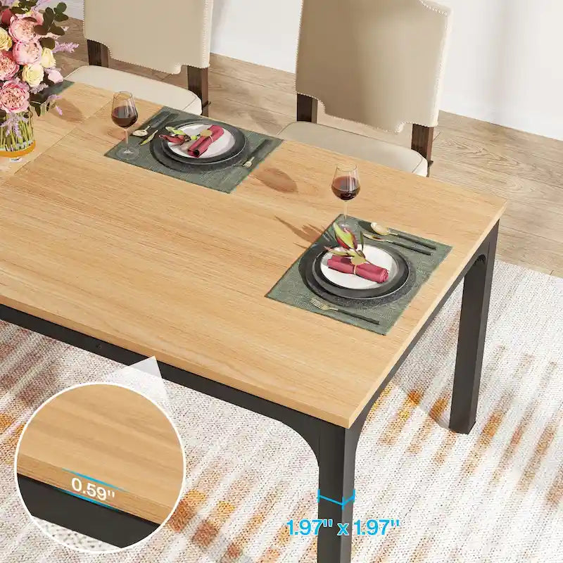 Tavolo da pranzo rettangolare da 78 pollici per 6-8 persone