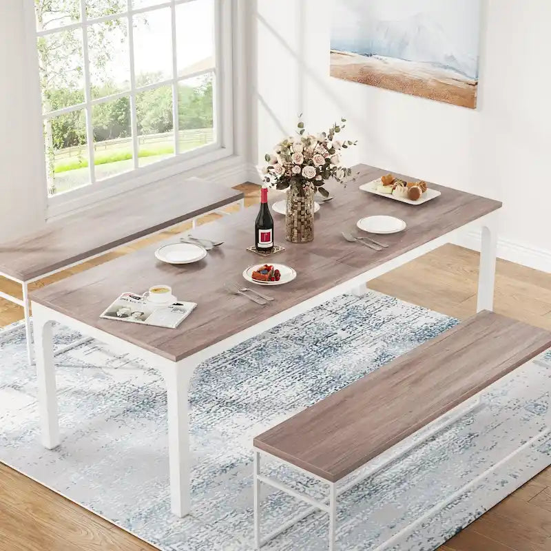 Tavolo da pranzo rettangolare da 78 pollici per 6-8 persone