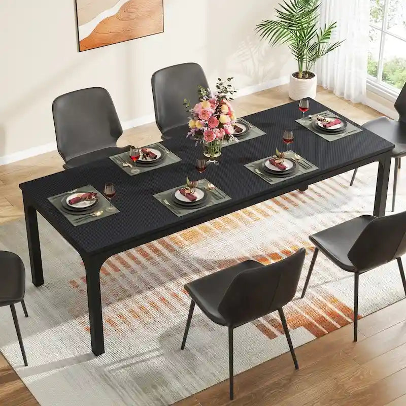 Tavolo da pranzo rettangolare da 78 pollici per 6-8 persone