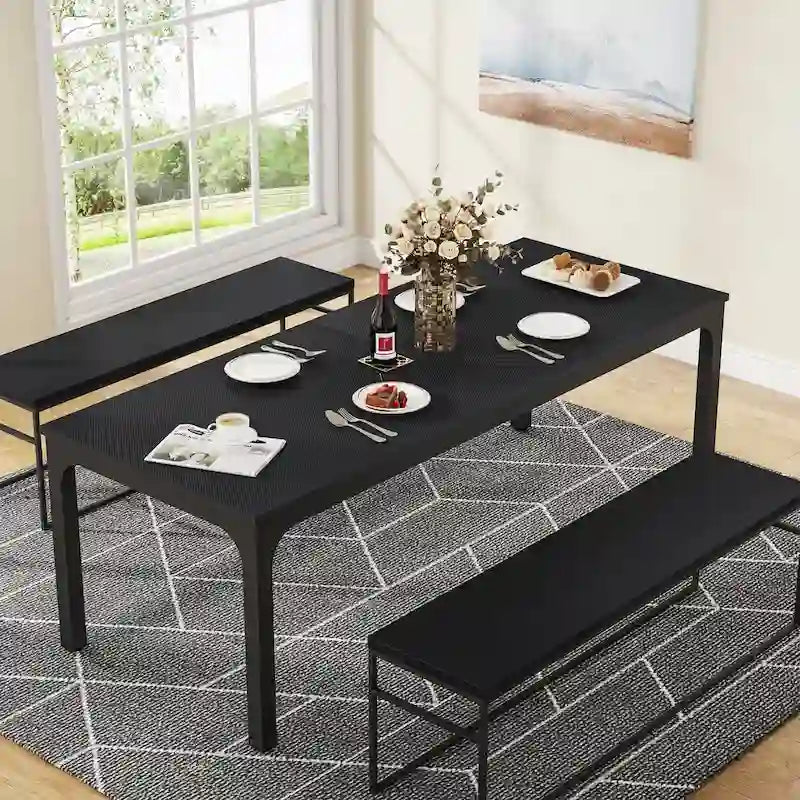 Tavolo da pranzo rettangolare da 78 pollici per 6-8 persone