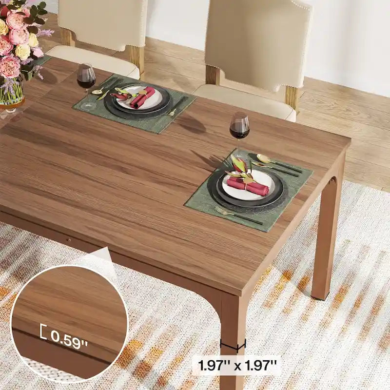 Tavolo da pranzo rettangolare da 78 pollici per 6-8 persone