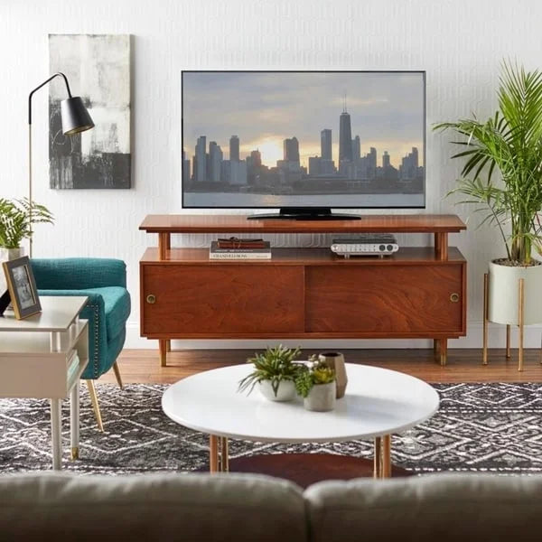 Mobile TV in legno di design moderno di metà secolo