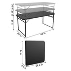 Tavolo multiuso pieghevole a metà da 122 cm, per interni ed esterni