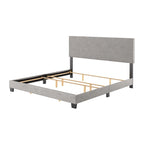 Letto matrimoniale moderno con testiera imbottita (richiede base a molle)
