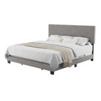Letto matrimoniale moderno con testiera imbottita (richiede base a molle)
