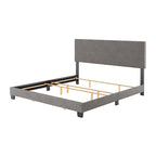 Letto matrimoniale moderno con testiera imbottita (richiede base a molle)