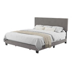 Letto matrimoniale moderno con testiera imbottita (richiede base a molle)