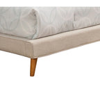 Letto a piattaforma imbottito grigio chiaro