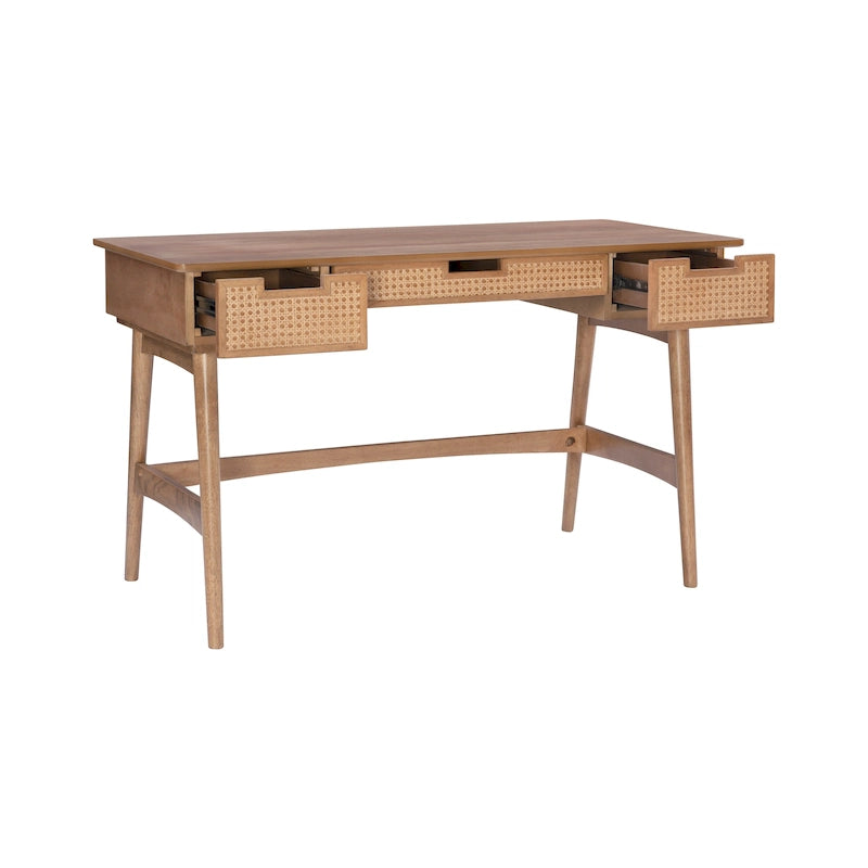 Scrivania Mid-Century in Rattan