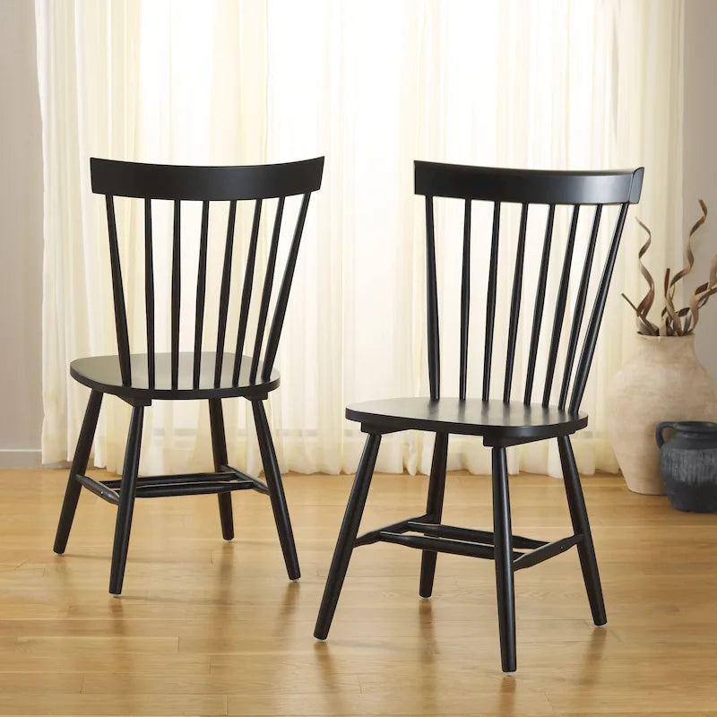 Sedia da pranzo rustica con schienale a fusi (Set di 2) - 53L x 53P x 91H cm