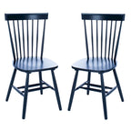 Sedia da pranzo rustica con schienale a fusi (Set di 2) - 53L x 53P x 91H cm