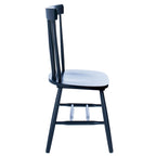 Sedia da pranzo rustica con schienale a fusi (Set di 2) - 53L x 53P x 91H cm