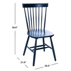 Sedia da pranzo rustica con schienale a fusi (Set di 2) - 53L x 53P x 91H cm