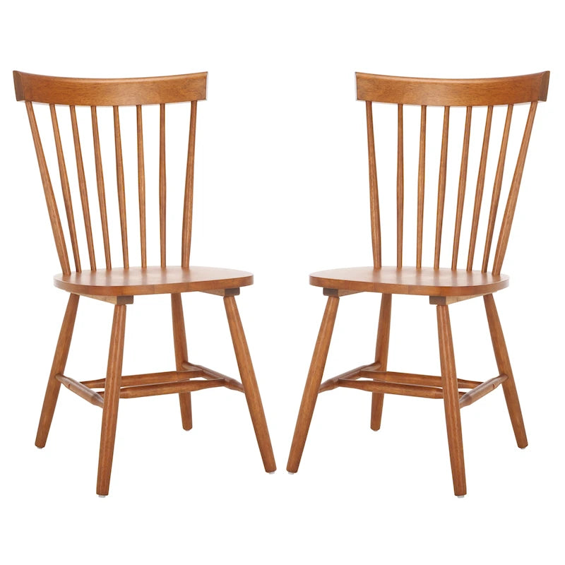 Sedia da pranzo rustica con schienale a fusi (Set di 2) - 53L x 53P x 91H cm