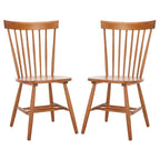Sedia da pranzo rustica con schienale a fusi (Set di 2) - 53L x 53P x 91H cm