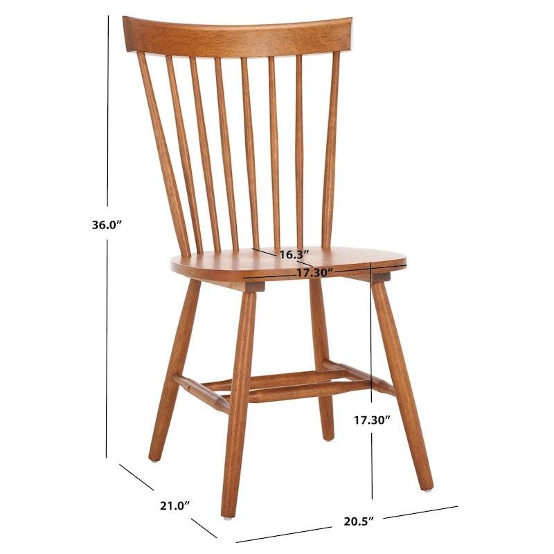 Sedia da pranzo rustica con schienale a fusi (Set di 2) - 53L x 53P x 91H cm