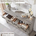 Comò a 6 cassetti con cassettiera in legno