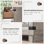 Comò a 6 cassetti con cassettiera in legno