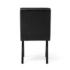 Sedie da pranzo imbottite in similpelle con gambe in legno a V